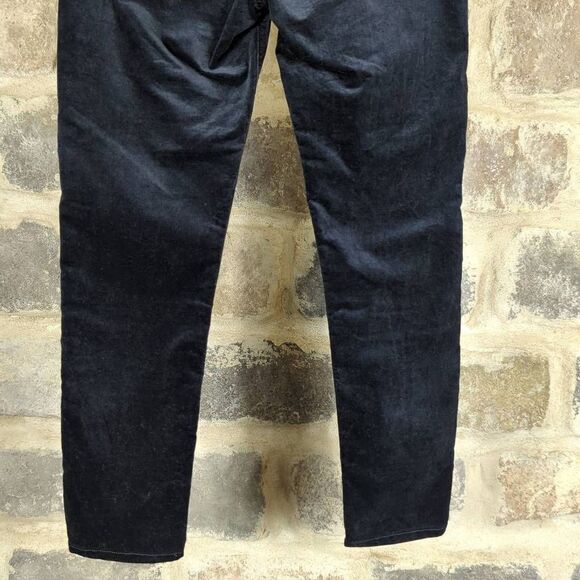 Ag Adriano Goldschmied Black Velveteen The Farrah Skinny pants Woman Size 27R‎ - Picture 7 of 14